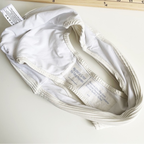 NEW Heidi Klein bikini bottoms white ribbed cheeky boho beach size 2 textured - Picture 5 of 6